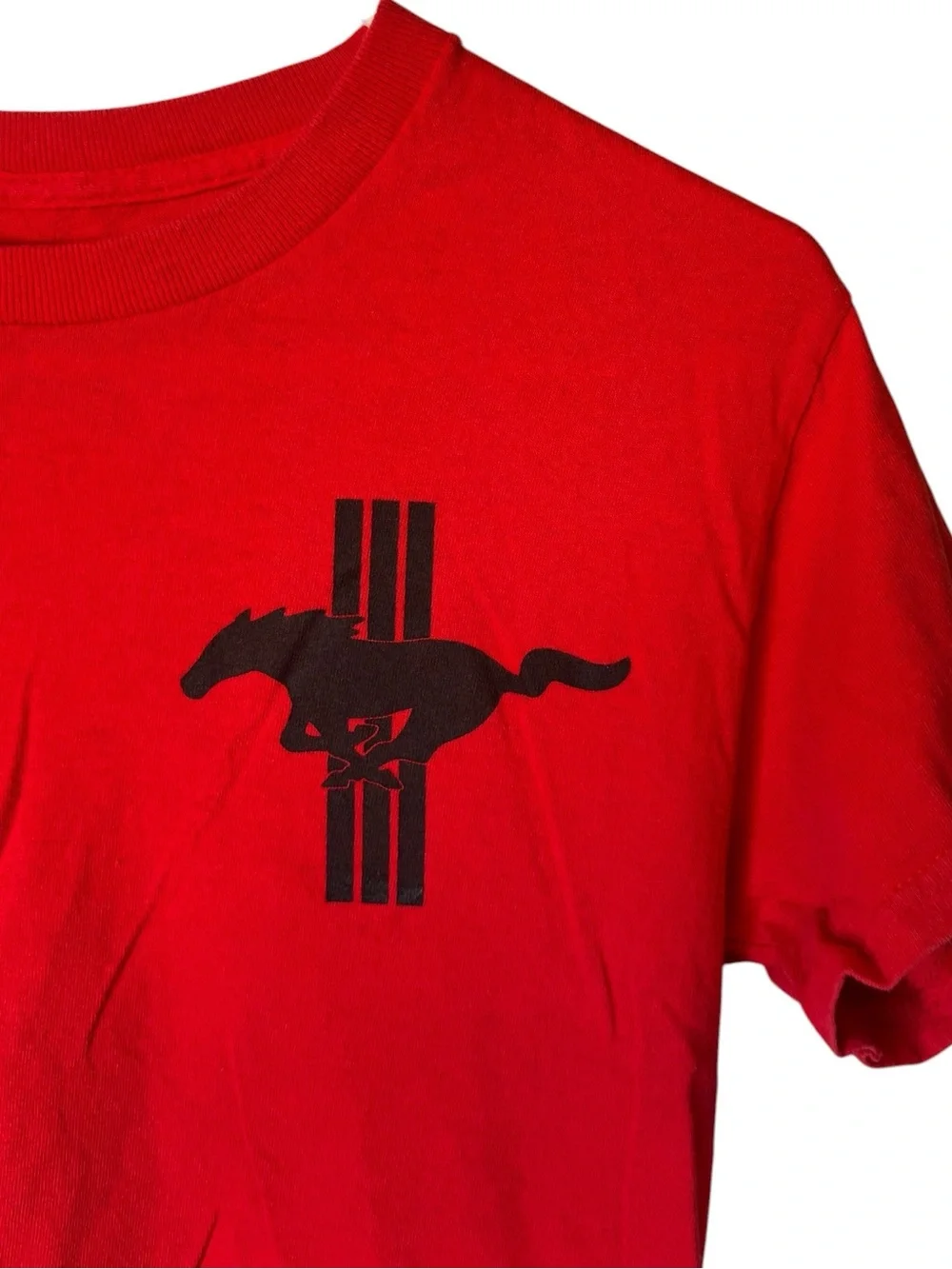 Ford Mustang Red Graphic Tee Men's S Racing Muscle Car MINTY